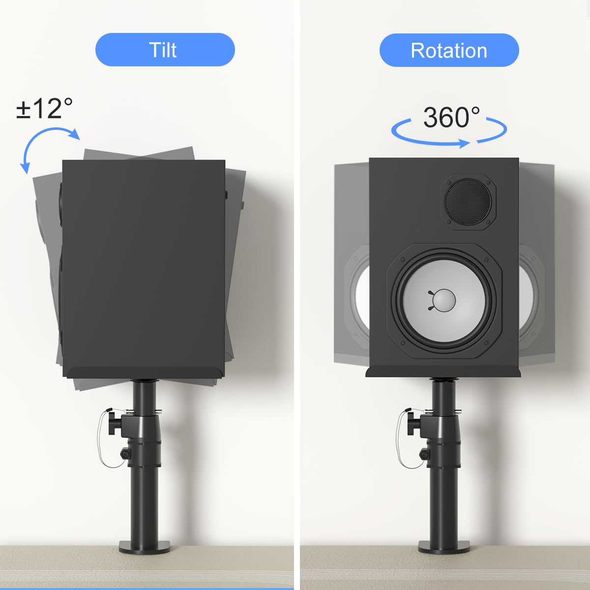 Amazon | suptek クランプオン スピーカースタンド デスクマウント
